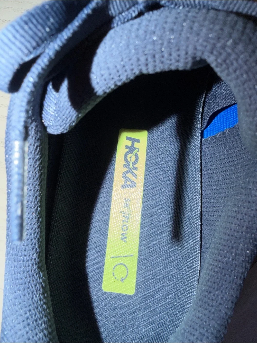 Hoka Skyflow Wide Men's Running Shoes Blue/Lime Green Size 12 2E New Without Box